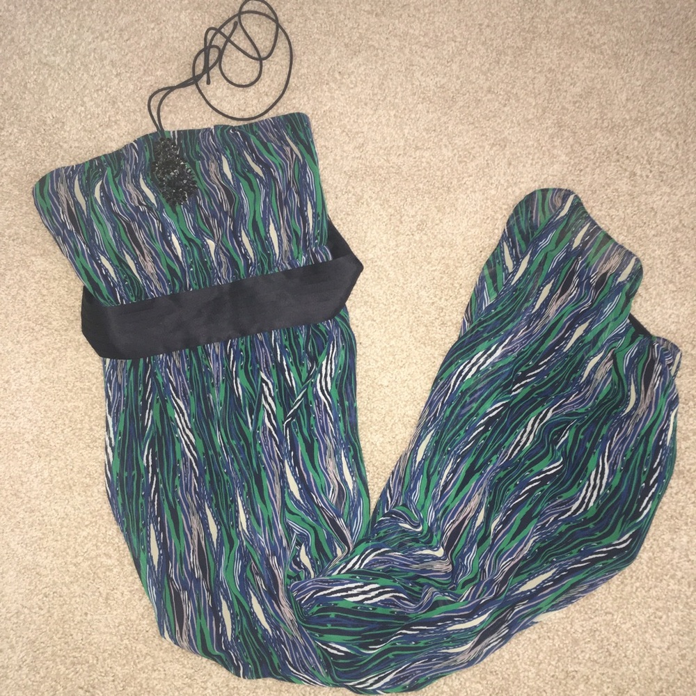 New $178 Gianni Bini Maci Dress Flowy Green Blue Size 2
